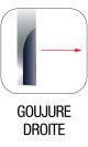 Goujure droite Goujure droite