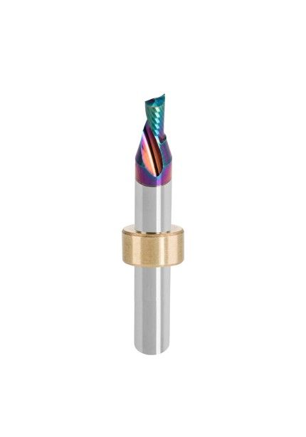 4002NHC TYPE ZUND - Fraise une dent courte revêtue plus hélice à gauche pour l'aluminium avec bague compatible machine ZUND